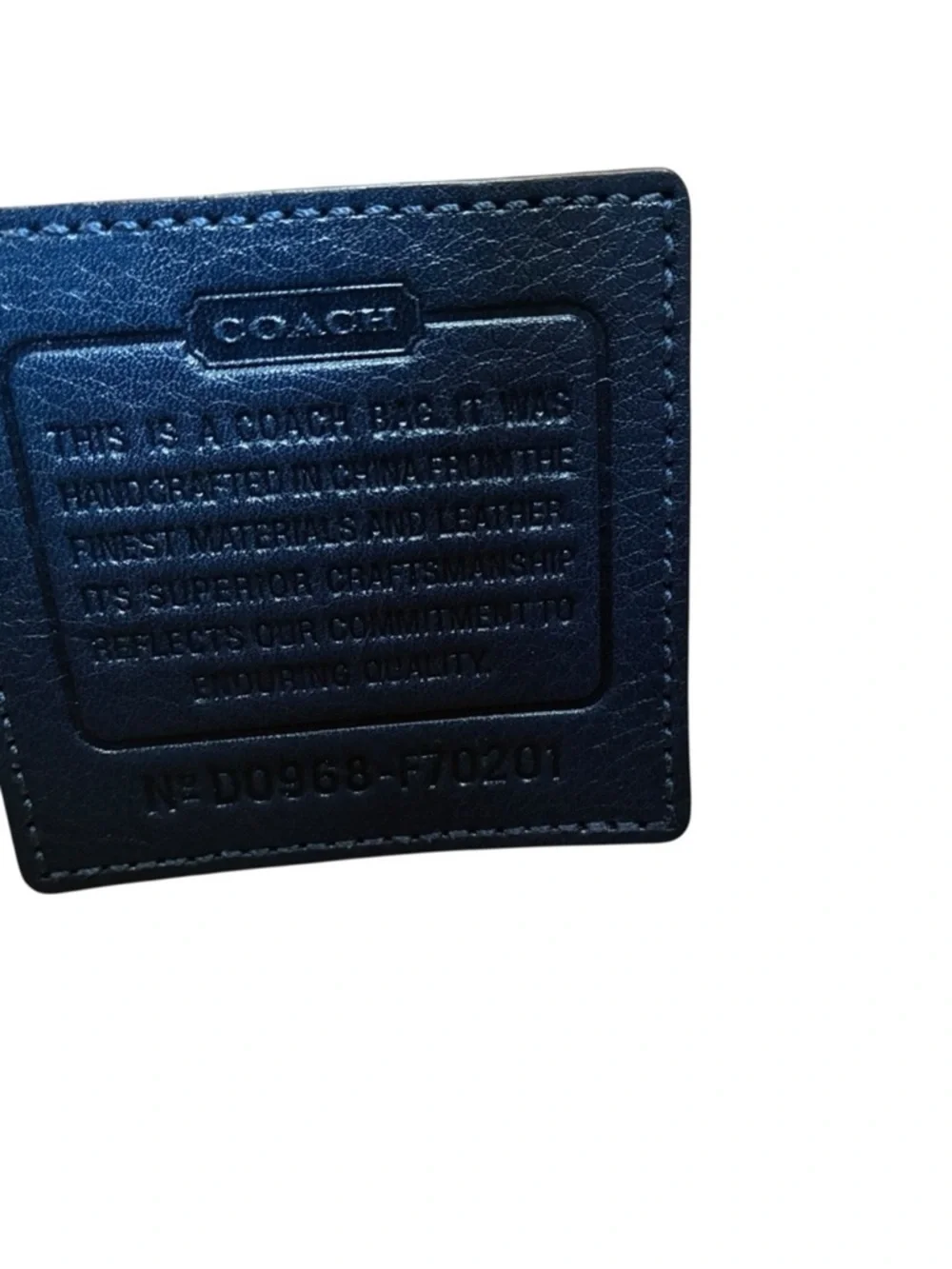 Blue Canvas Messenger Bag with Tan Trim - Picture 7 of 12